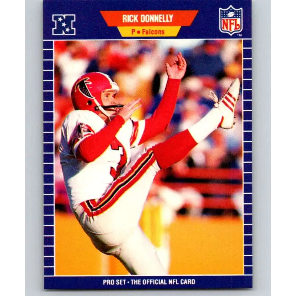 1989 Pro Set #8 Rick Donnelly NM-MT Atlanta Falcons Football Card Image 1