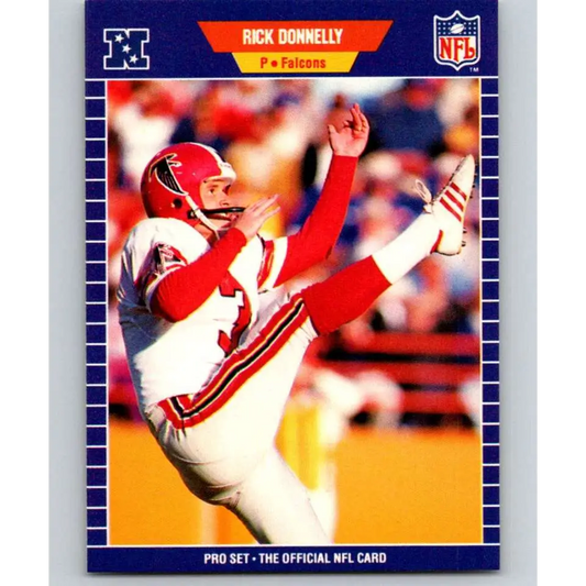 1989 Pro Set #8 Rick Donnelly NM-MT Atlanta Falcons Football Card Image 1
