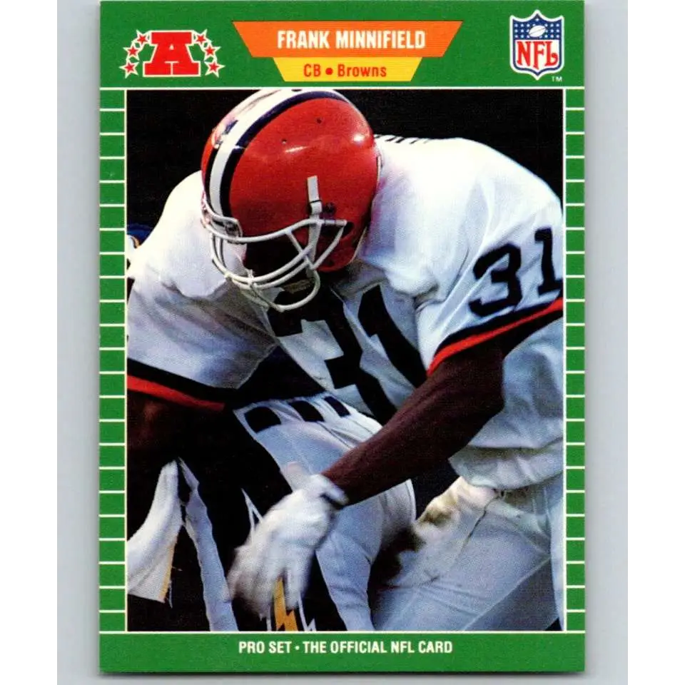 1989 Pro Set #82 Frank Minnifield NM-MT Cleveland Browns Football Card Image 1