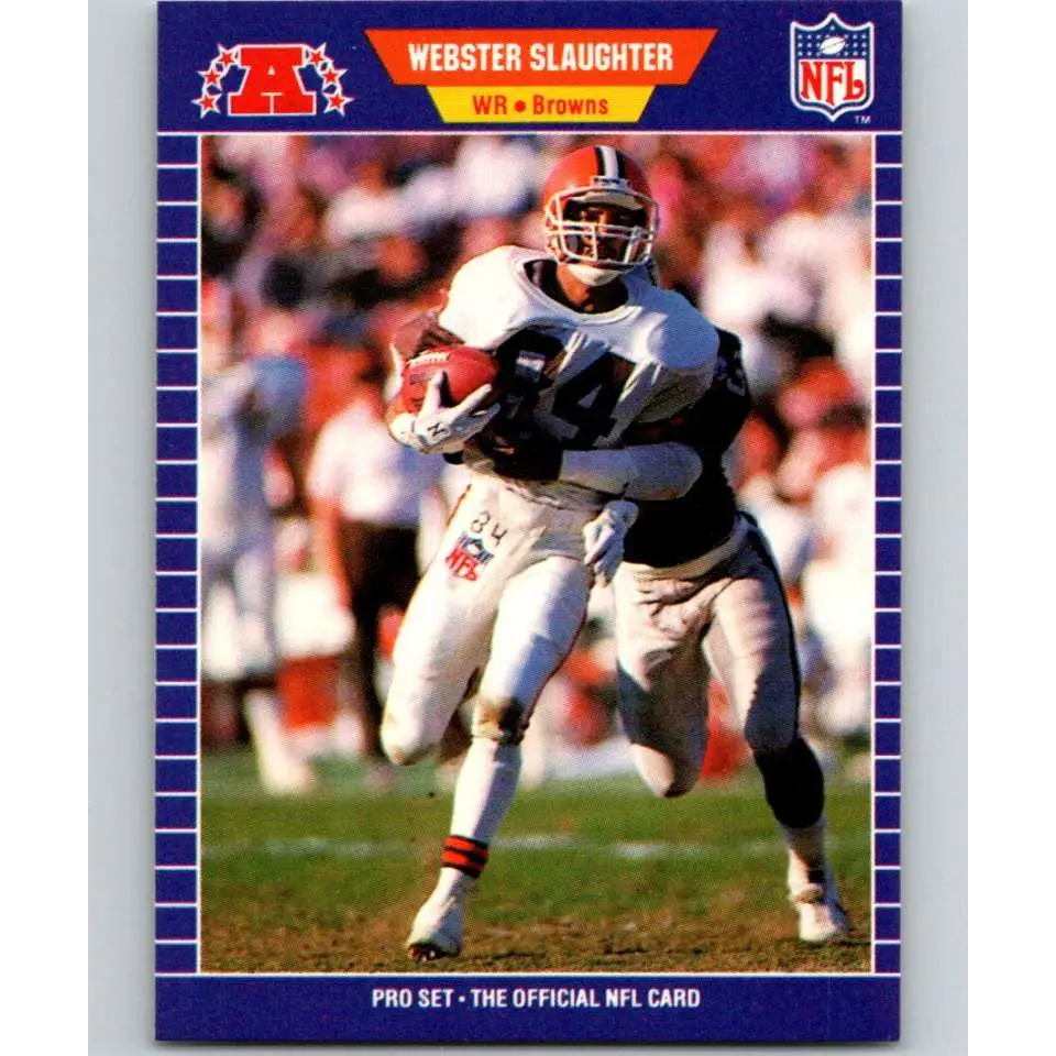 1989 Pro Set #84 Webster Slaughter NM-MT Cleveland Browns Football Card Image 1