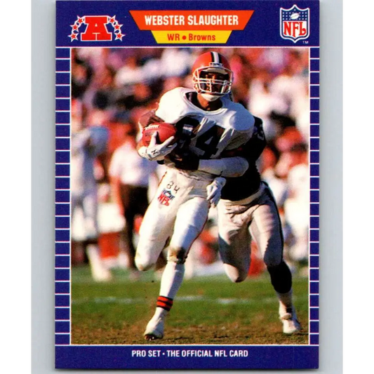 1989 Pro Set #84 Webster Slaughter NM-MT Cleveland Browns Football Card Image 1