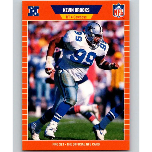 1989 Pro Set #88 Kevin Brooks NM-MT Dallas Cowboys Football Card Image 1