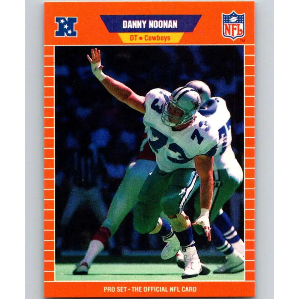 1989 Pro Set #94 Danny Noonan NM-MT RC Rookie Dallas Cowboys Football Card Image 1