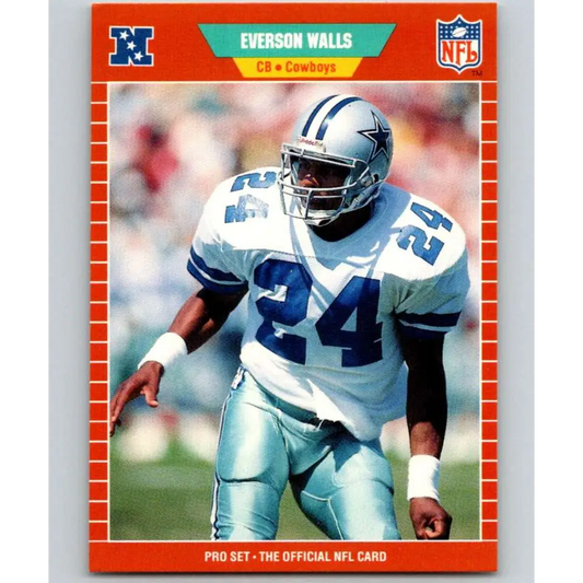 1989 Pro Set #97 Everson Walls NM-MT Dallas Cowboys Football Card Image 1