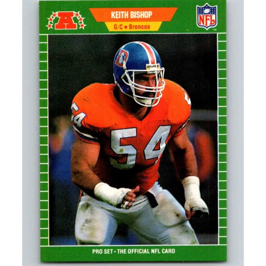1989 Pro Set #99 Keith Bishop NM-MT Denver Broncos Football Card Image 1