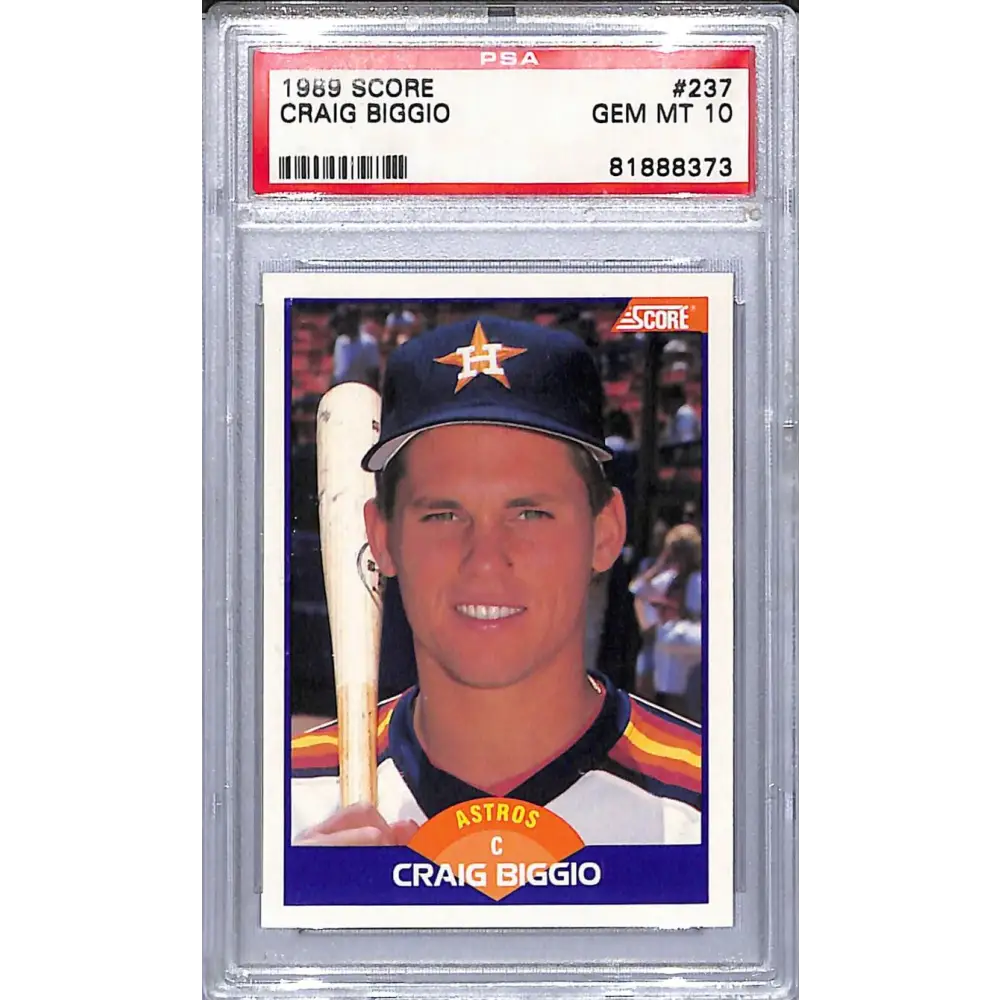 1989 Score #237 Craig Biggio PSA 10 GEM MINT Houston Astros  Image 1