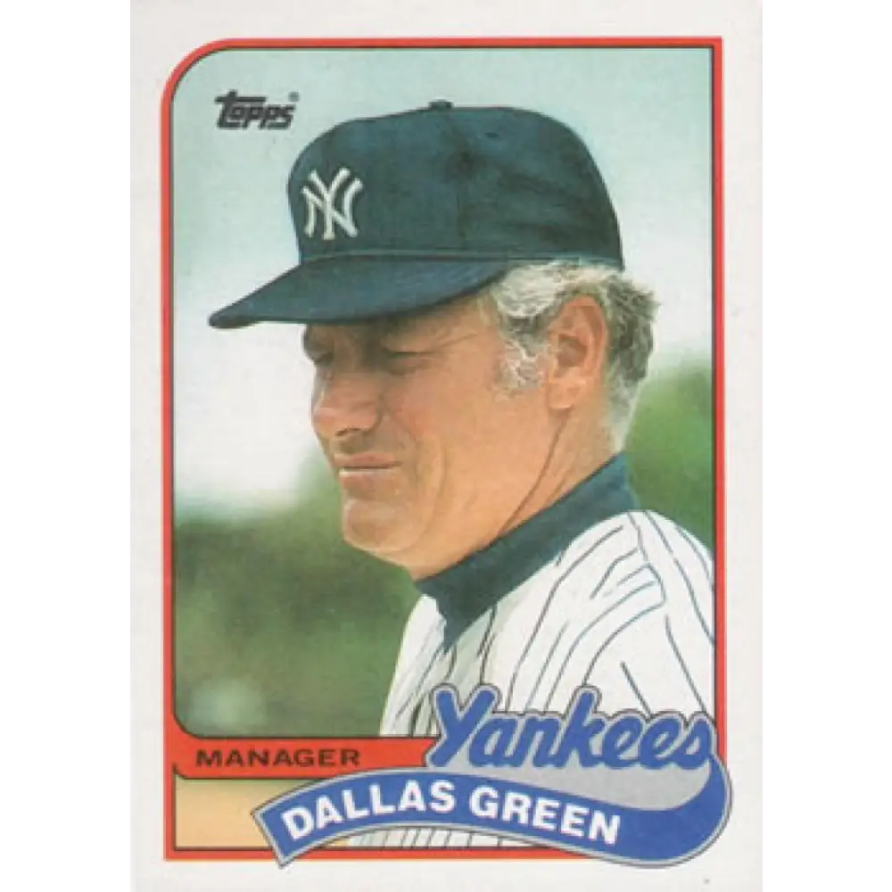 1989 Topps #104 Dallas Green MG NM-MT New York Yankees Baseball Card Image 1