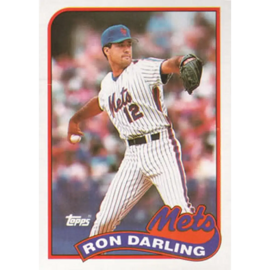 1989 Topps #105 Ron Darling NM-MT New York Mets Baseball Card Image 1