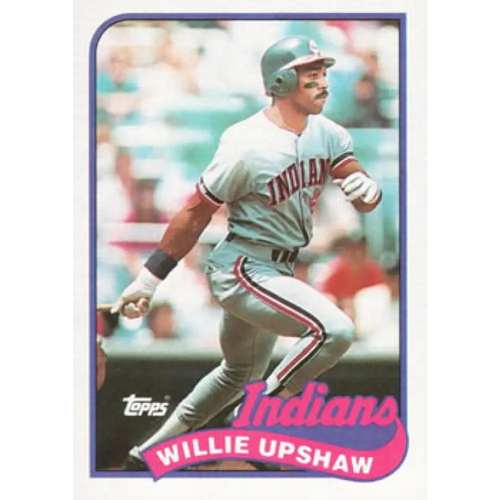 1989 Topps #106 Willie Upshaw NM-MT Cleveland Indians Baseball Card Image 1