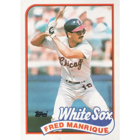1989 Topps #108 Fred Manrique NM-MT Chicago White Sox Baseball Card Image 1