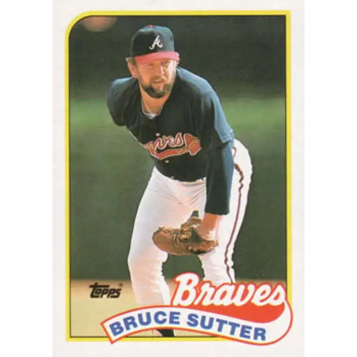 1989 Topps #11 Bruce Sutter NM-MT Atlanta Braves Baseball Card Image 1