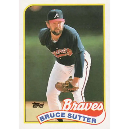 1989 Topps #11 Bruce Sutter NM-MT Atlanta Braves Baseball Card Image 1