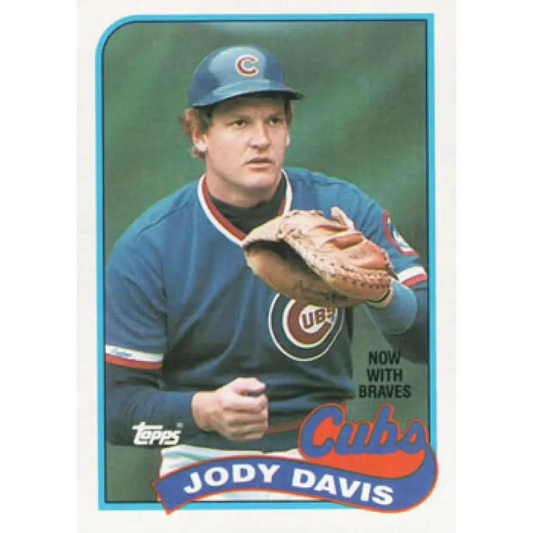 1989 Topps #115 Jody Davis NM-MT Chicago Cubs Baseball Card Image 1