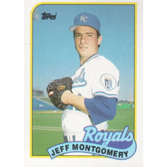 1989 Topps #116 Jeff Montgomery NM-MT Kansas City Royals Baseball Card Image 1