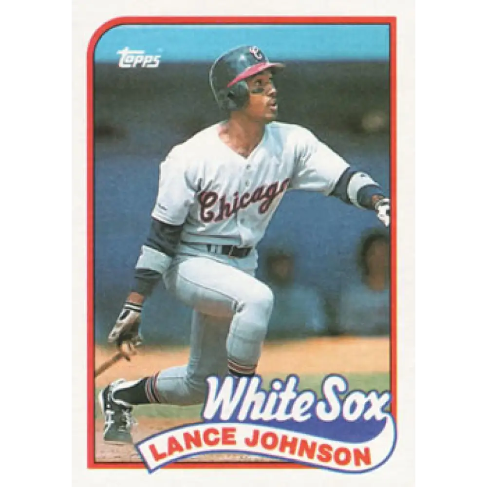 1989 Topps #122 Lance Johnson NM-MT Chicago White Sox Baseball Card Image 1