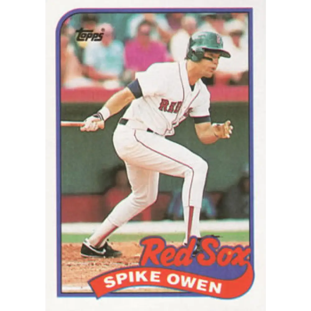 1989 Topps #123 Spike Owen NM-MT Boston Red Sox Baseball Card Image 1
