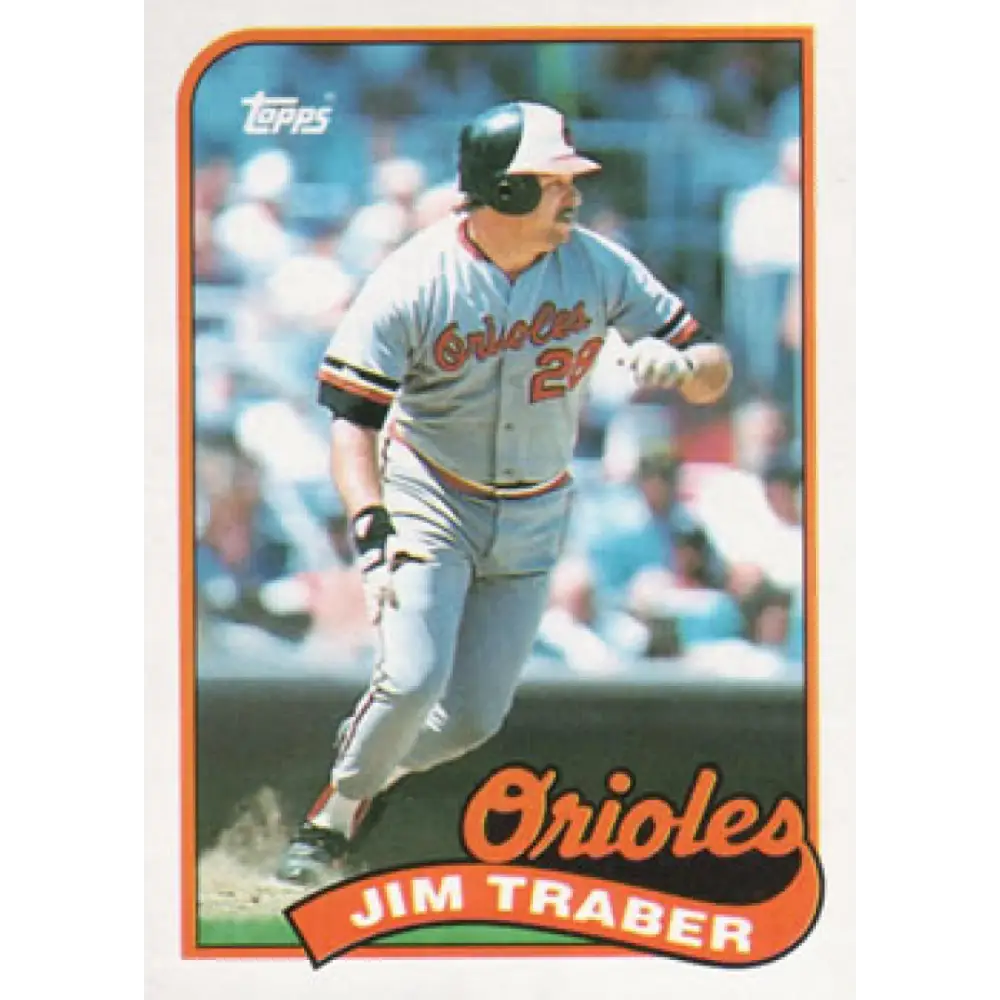 1989 Topps #124 Jim Traber NM-MT Baltimore Orioles Baseball Card Image 1