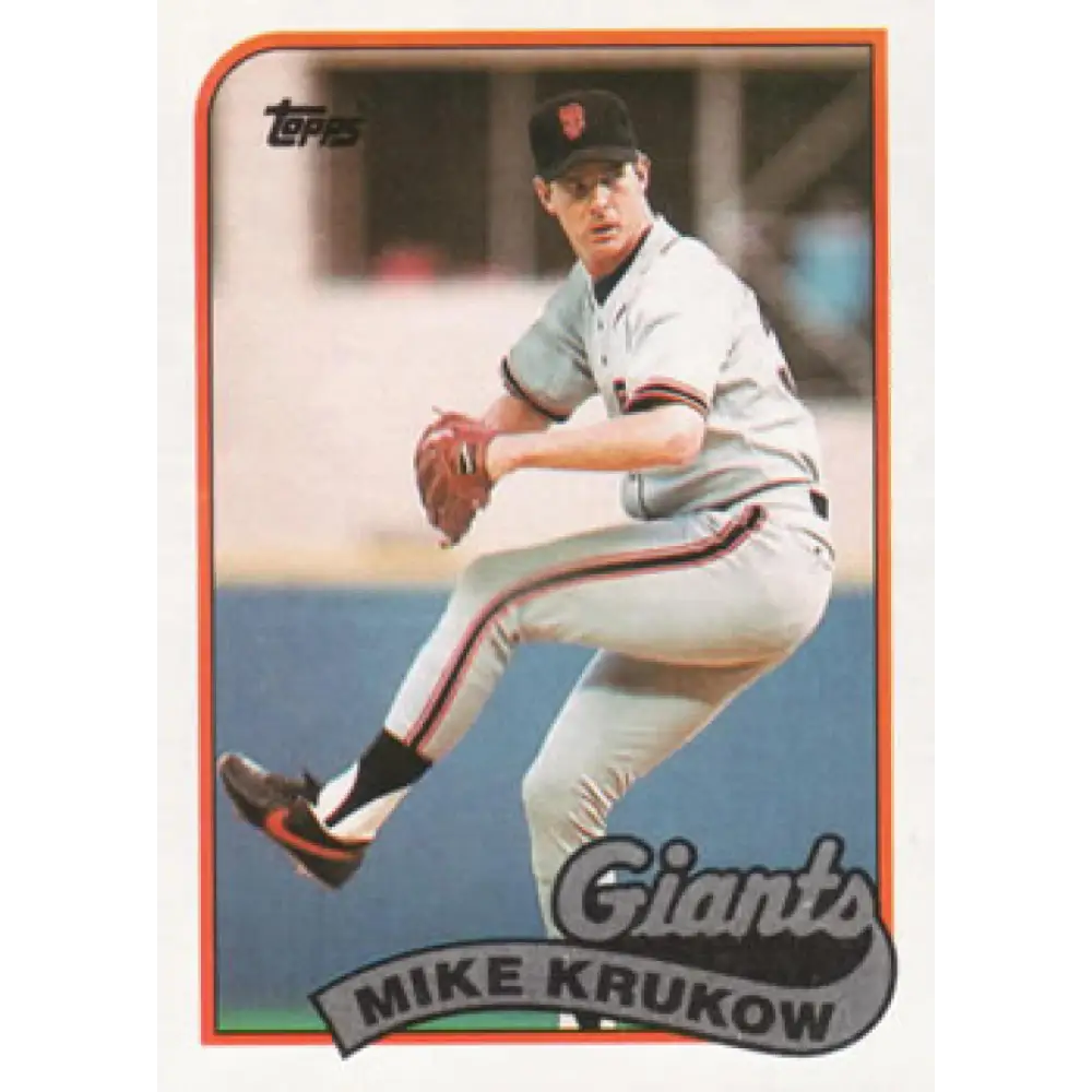 1989 Topps #125 Mike Krukow NM-MT San Francisco Giants Baseball Card Image 1