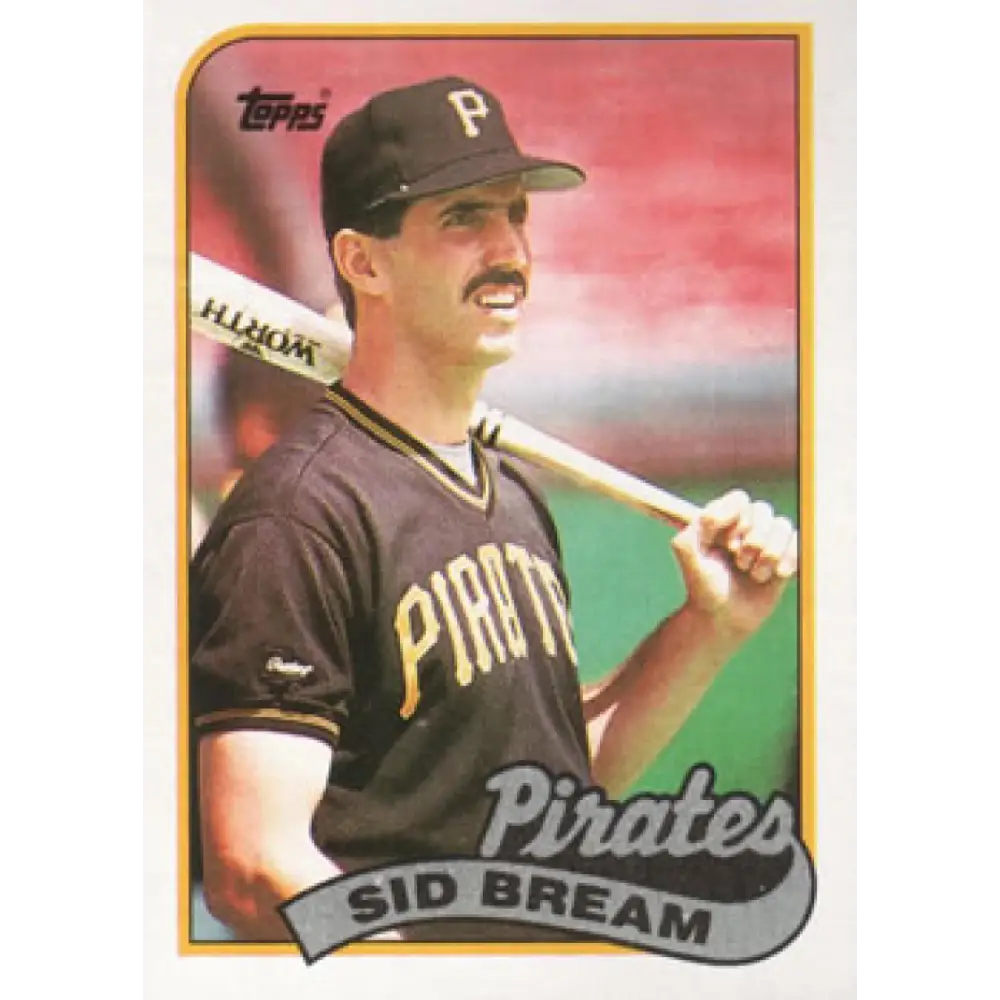 1989 Topps #126 Sid Bream NM-MT Pittsburgh Pirates Baseball Card Image 1