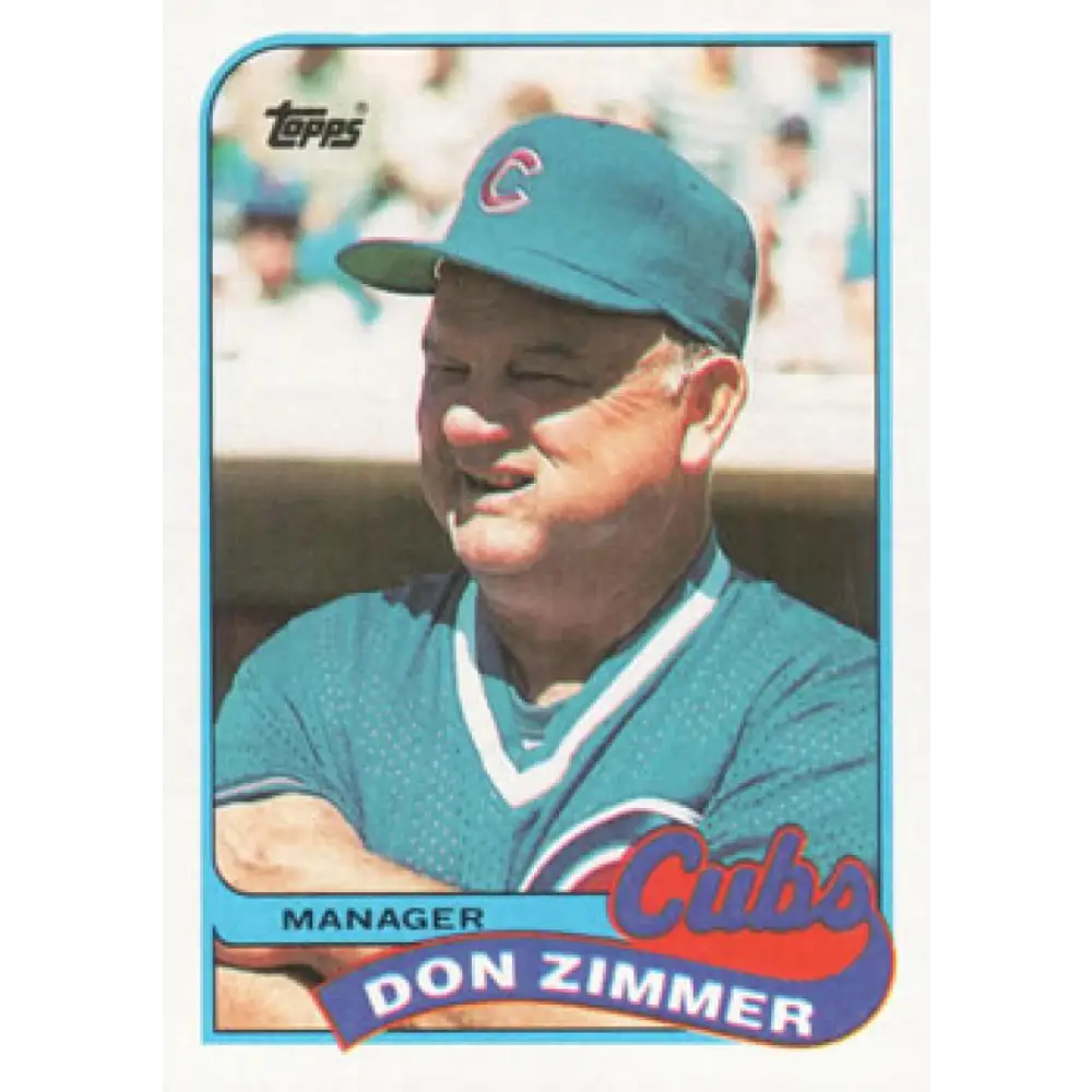 1989 Topps #134 Don Zimmer MG NM-MT Chicago Cubs Baseball Card Image 1