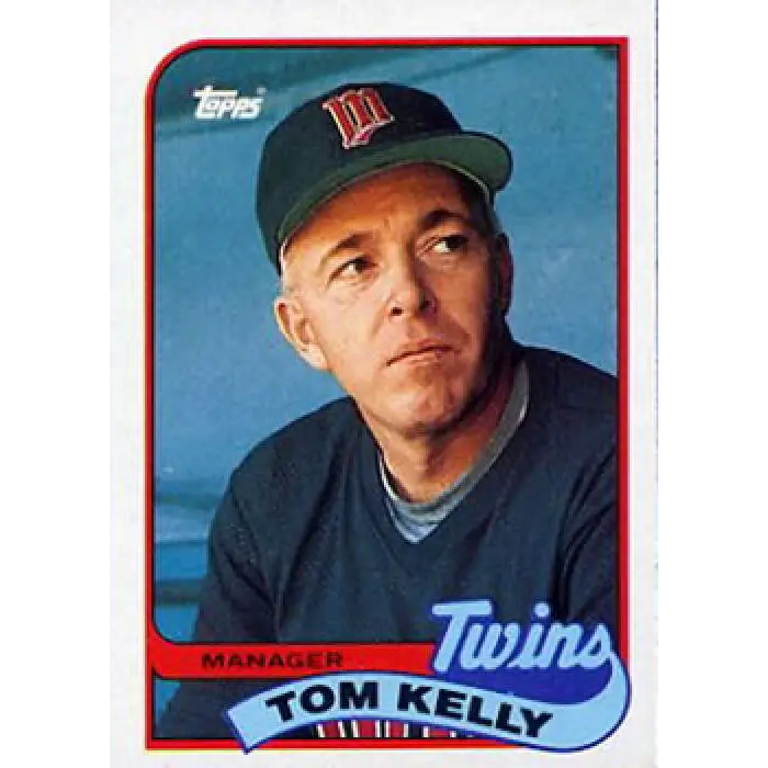 1989 Topps #14 Tom Kelly MG NM-MT Minnesota Twins Baseball Card Image 1