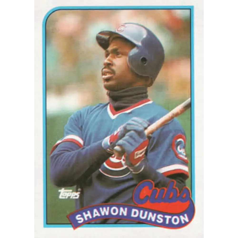 1989 Topps #140 Shawon Dunston NM-MT Chicago Cubs Baseball Card Image 1