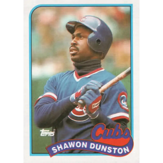 1989 Topps #140 Shawon Dunston NM-MT Chicago Cubs Baseball Card Image 1