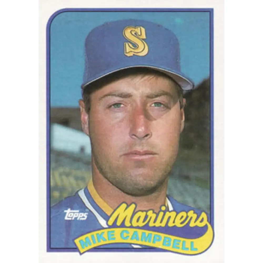 1989 Topps #143 Mike Campbell NM-MT Seattle Mariners Baseball Card Image 1