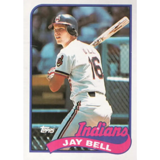 1989 Topps #144 Jay Bell NM-MT Cleveland Indians Baseball Card Image 1