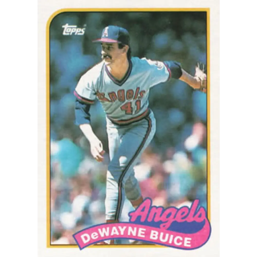 1989 Topps #147 De Wayne Buice NM-MT California Angels Baseball Card Image 1