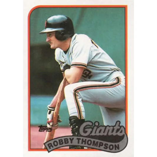 1989 Topps #15 Robby Thompson NM-MT San Francisco Giants Baseball Card Image 1