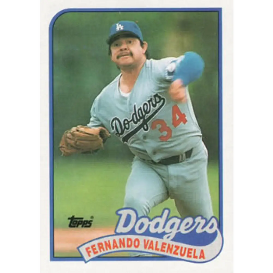 1989 Topps #150 Fernando Valenzuela NM-MT Los Angeles Dodgers Baseball Card Image 1