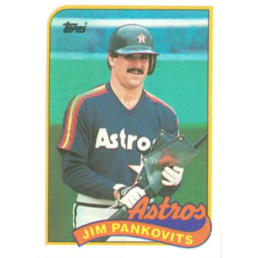 1989 Topps #153 Jim Pankovits NM-MT Houston Astros Baseball Card Image 1