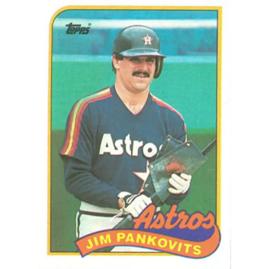 1989 Topps #153 Jim Pankovits NM-MT Houston Astros Baseball Card Image 1