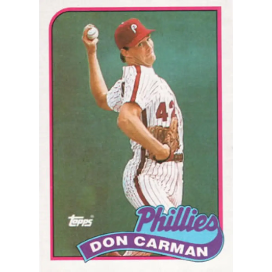 1989 Topps #154 Don Carman NM-MT Philadelphia Phillies Baseball Card Image 1