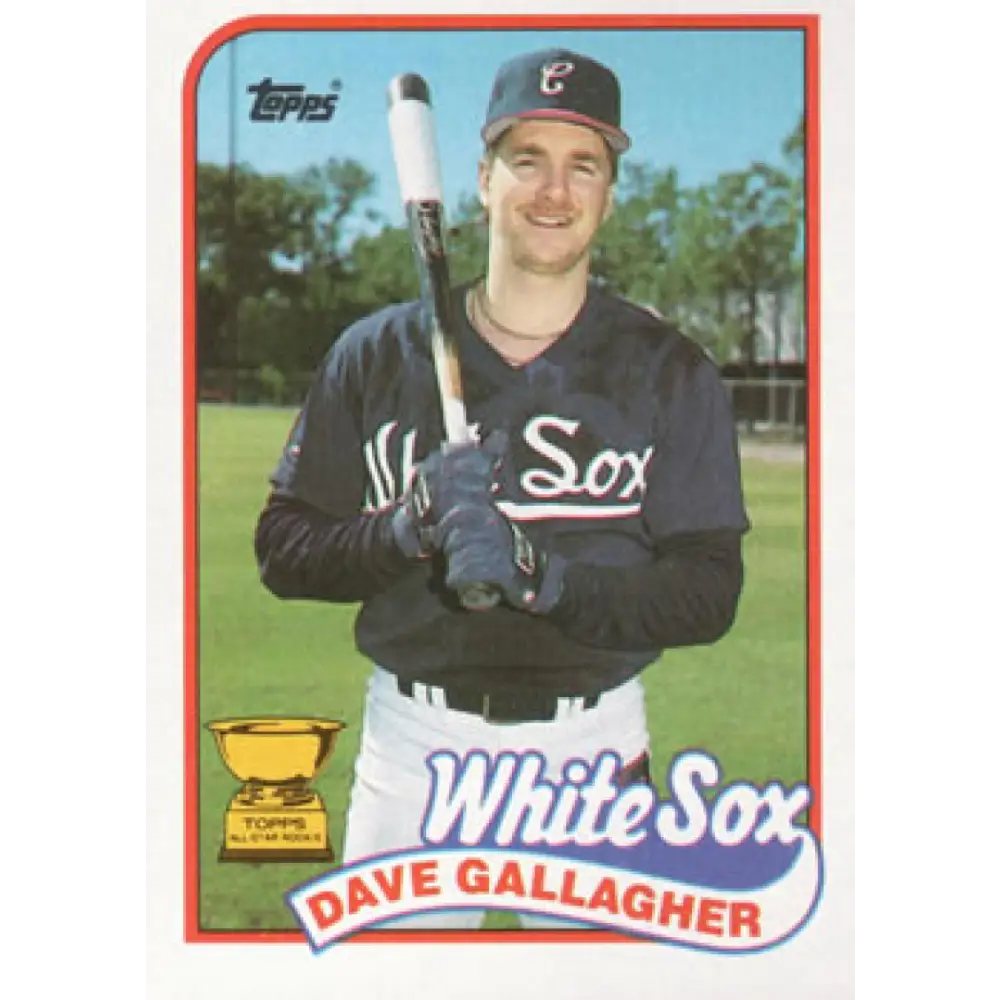 1989 Topps #156 Dave Gallagher NM-MT RC Rookie Chicago White Sox Baseball Card Image 1