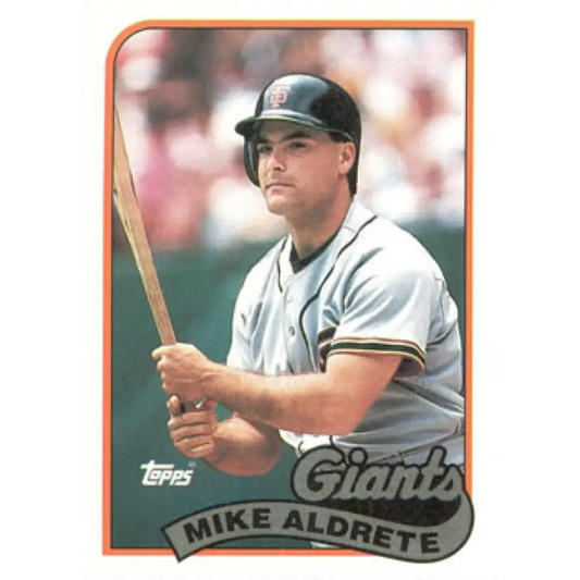 1989 Topps #158 Mike Aldrete NM-MT San Francisco Giants Baseball Card Image 1