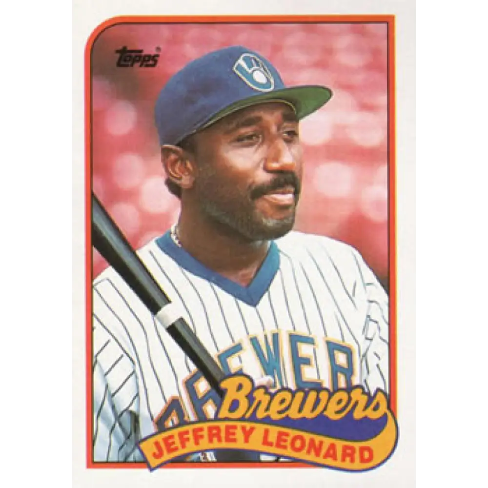 1989 Topps #160 Jeffrey Leonard NM-MT Milwaukee Brewers Baseball Card Image 1