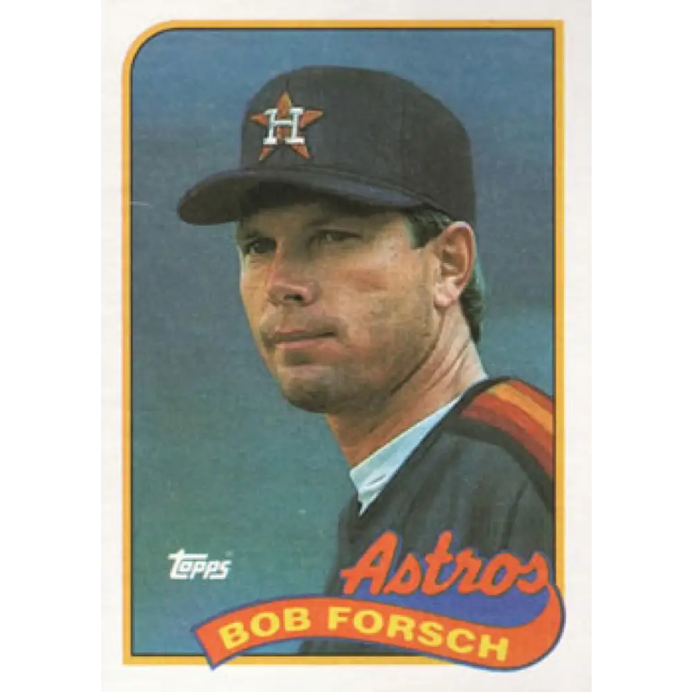 1989 Topps #163 Bob Forsch NM-MT Houston Astros Baseball Card Image 1