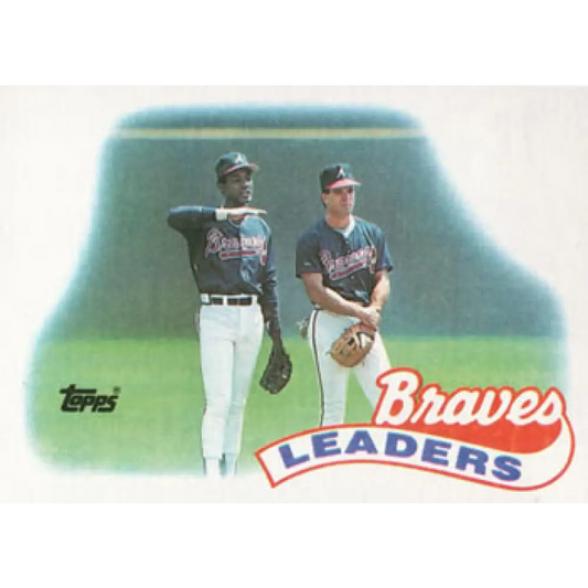 1989 Topps #171 Andres Thomas Atlanta Braves TL NM-MT Atlanta Braves Baseball Card Image 1