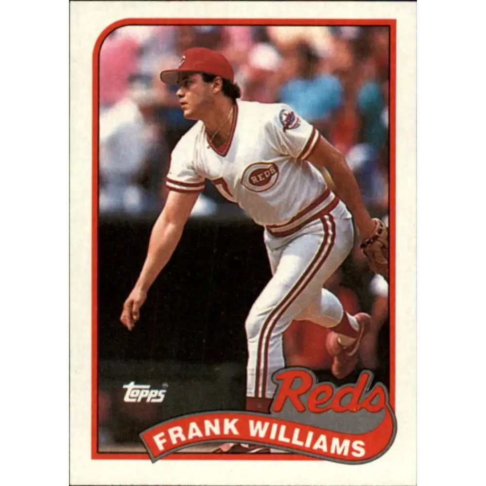 1989 Topps #172 Frank Williams NM-MT Cincinnati Reds Baseball Card Image 1