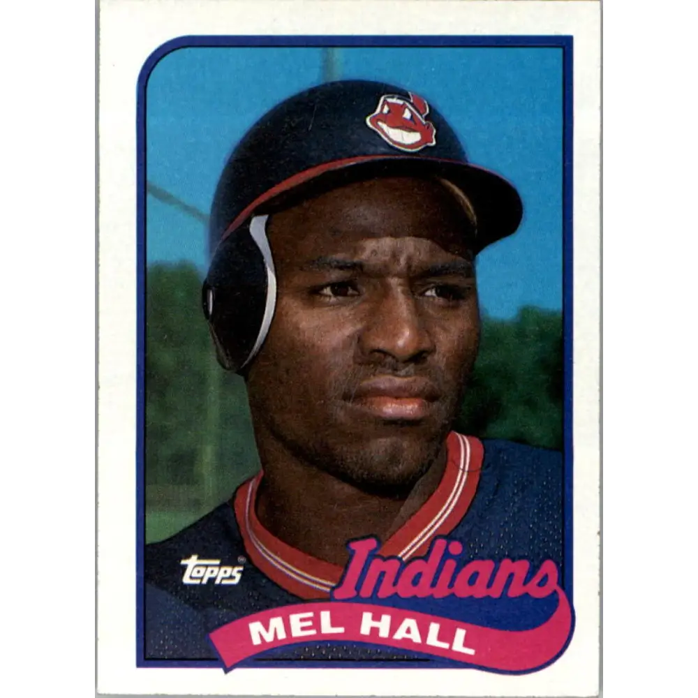 1989 Topps #173 Mel Hall NM-MT Cleveland Indians Baseball Card Image 1