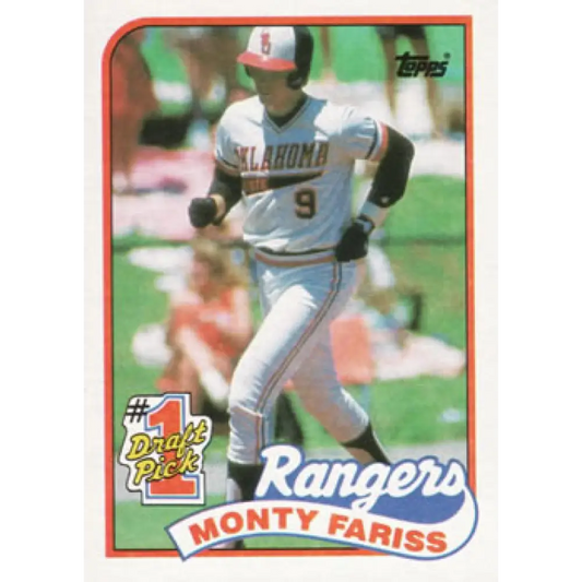 1989 Topps #177 Monty Fariss FDP NM-MT RC Rookie Texas Rangers Baseball Card Image 1