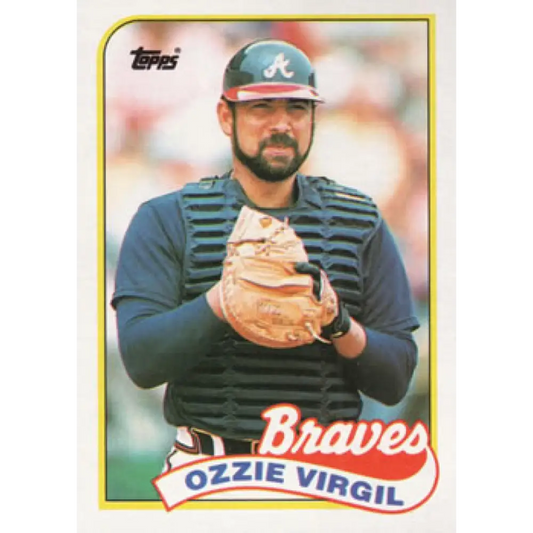 1989 Topps #179 Ozzie Virgil NM-MT Atlanta Braves Baseball Card Image 1