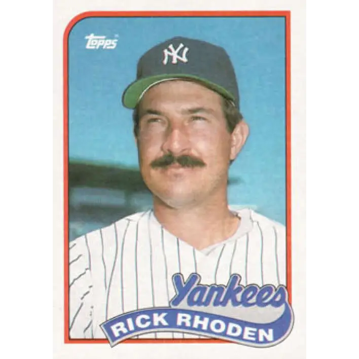 1989 Topps #18 Rick Rhoden NM-MT New York Yankees Baseball Card Image 1