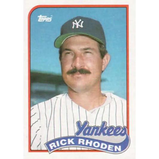 1989 Topps #18 Rick Rhoden NM-MT New York Yankees Baseball Card Image 1