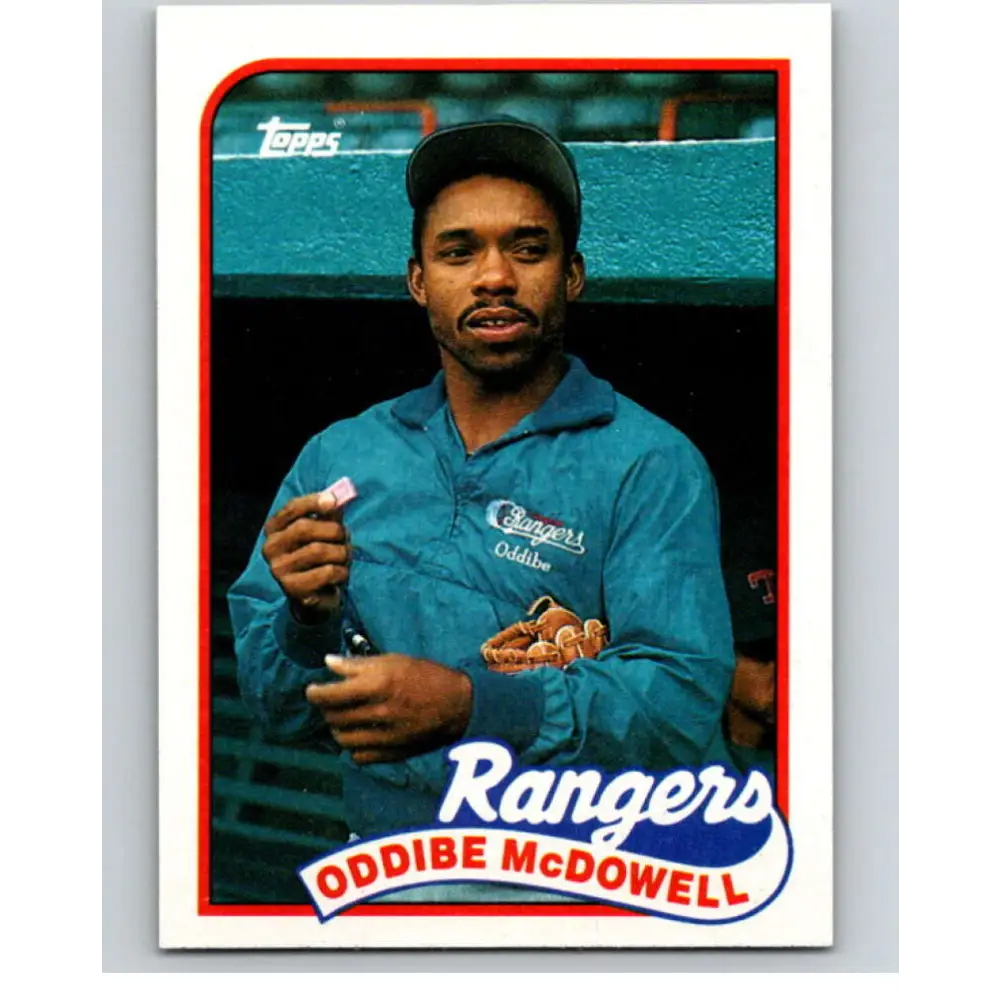 1989 Topps #183 Oddibe McDowell NM-MT Texas Rangers Baseball Card Image 1