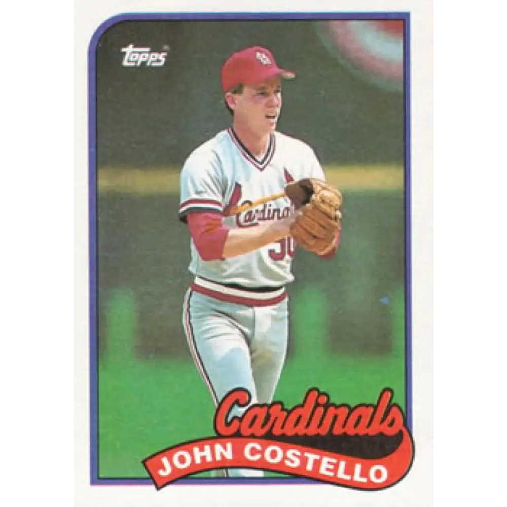 1989 Topps #184 John Costello NM-MT St. Louis Cardinals Baseball Card Image 1