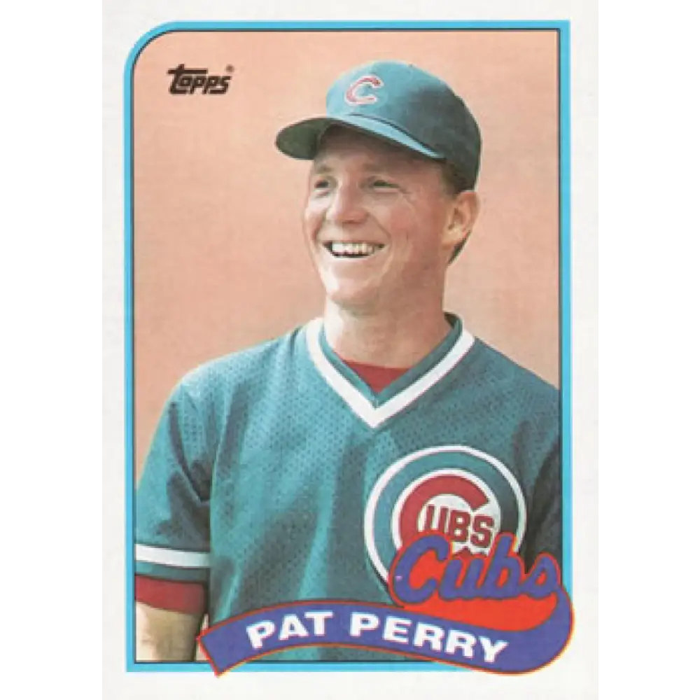 1989 Topps #186 Pat Perry NM-MT Chicago Cubs Baseball Card Image 1