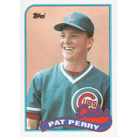 1989 Topps #186 Pat Perry NM-MT Chicago Cubs Baseball Card Image 1